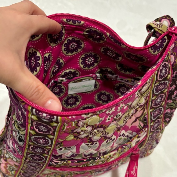 VERA BRADLEY Hipster Crossbody Satchel Bag Pink Very Berry Paisley Pattern - Picture 11 of 12